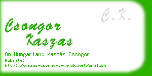 csongor kaszas business card