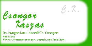 csongor kaszas business card